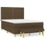 Box spring bed with dark brown fabric mattress 140x190 cm by vidaXL, Beds and slatted bases - Ref: Foro24-3137072, Price: 522...