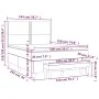Box spring bed with dark brown fabric mattress 140x190 cm by vidaXL, Beds and slatted bases - Ref: Foro24-3137072, Price: 522...