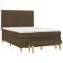 Box spring bed with dark brown fabric mattress 140x190 cm by vidaXL, Beds and slatted bases - Ref: Foro24-3137392, Price: 548...