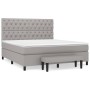 Box spring bed with light gray fabric mattress 160x200 cm by vidaXL, Beds and slatted bases - Ref: Foro24-3136845, Price: 625...