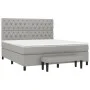 Box spring bed with light gray fabric mattress 160x200 cm by vidaXL, Beds and slatted bases - Ref: Foro24-3136845, Price: 606...