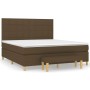 Box spring bed with dark brown fabric mattress 180x200 cm by vidaXL, Beds and slatted bases - Ref: Foro24-3137176, Price: 647...