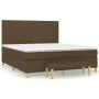 Box spring bed with dark brown fabric mattress 180x200 cm by vidaXL, Beds and slatted bases - Ref: Foro24-3137176, Price: 644...