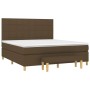 Box spring bed with dark brown fabric mattress 180x200 cm by vidaXL, Beds and slatted bases - Ref: Foro24-3137176, Price: 647...