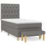 Box spring bed with dark gray fabric mattress 80x200 cm by vidaXL, Beds and slatted bases - Ref: Foro24-3137350, Price: 361,2...