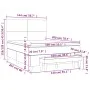 Box spring bed with black fabric mattress 140x200 cm by vidaXL, Beds and slatted bases - Ref: Foro24-3136999, Price: 521,72 €...