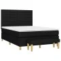 Box spring bed with black fabric mattress 140x200 cm by vidaXL, Beds and slatted bases - Ref: Foro24-3137239, Price: 542,90 €...