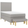 Box spring bed with light gray fabric mattress 80x200 cm by vidaXL, Beds and slatted bases - Ref: Foro24-3136949, Price: 334,...