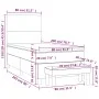 Box spring bed with light gray fabric mattress 80x200 cm by vidaXL, Beds and slatted bases - Ref: Foro24-3136949, Price: 330,...