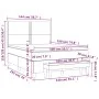 Box spring bed with light gray fabric mattress 140x190 cm by vidaXL, Beds and slatted bases - Ref: Foro24-3137069, Price: 523...
