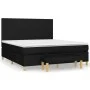 Cama box spring con colchón tela negro 180x200 cm de vidaXL, Camas y somieres - Ref: Foro24-3137015, Precio: 672,38 €, Descue...