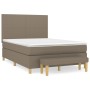 Box spring bed with taupe gray fabric mattress 140x200 cm by vidaXL, Beds and slatted bases - Ref: Foro24-3137001, Price: 573...