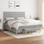 Boxspringbett mit hellgrauer Stoffmatratze 160x200 cm von vidaXL, Betten und Lattenroste - Ref: Foro24-3137165, Preis: 579,43...
