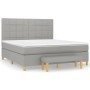 Boxspringbett mit hellgrauer Stoffmatratze 160x200 cm von vidaXL, Betten und Lattenroste - Ref: Foro24-3137165, Preis: 579,43...