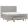 Boxspringbett mit hellgrauer Stoffmatratze 160x200 cm von vidaXL, Betten und Lattenroste - Ref: Foro24-3137165, Preis: 579,43...