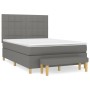 Cama box spring con colchón tela gris oscuro 140x190 cm de vidaXL, Camas y somieres - Ref: Foro24-3137150, Precio: 557,45 €, ...