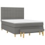 Cama box spring con colchón tela gris oscuro 140x190 cm de vidaXL, Camas y somieres - Ref: Foro24-3137150, Precio: 557,45 €, ...