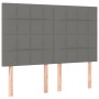 Cama box spring con colchón tela gris oscuro 140x190 cm de vidaXL, Camas y somieres - Ref: Foro24-3137150, Precio: 557,45 €, ...