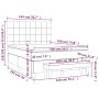 Cama box spring con colchón tela gris oscuro 140x190 cm de vidaXL, Camas y somieres - Ref: Foro24-3137150, Precio: 557,45 €, ...