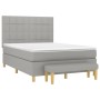 Boxspringbett mit hellgrauer Stoffmatratze 140x190 cm von vidaXL, Betten und Lattenroste - Ref: Foro24-3137149, Preis: 552,51...