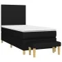 Box spring bed with black fabric mattress 100x200 cm by vidaXL, Beds and slatted bases - Ref: Foro24-3136975, Price: 348,14 €...