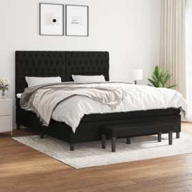Box spring bed with black fabric mattress 180x200 cm by vidaXL, Beds and slatted bases - Ref: Foro24-3136855, Price: 678,93 €...