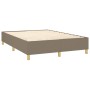 Box spring bed with taupe gray fabric mattress 140x200 cm by vidaXL, Beds and slatted bases - Ref: Foro24-3137161, Price: 555...