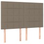 Box spring bed with taupe gray fabric mattress 140x200 cm by vidaXL, Beds and slatted bases - Ref: Foro24-3137161, Price: 555...