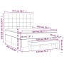 Box spring bed with taupe gray fabric mattress 140x200 cm by vidaXL, Beds and slatted bases - Ref: Foro24-3137161, Price: 555...