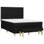 Box spring bed with black fabric mattress 140x190 cm by vidaXL, Beds and slatted bases - Ref: Foro24-3137231, Price: 512,18 €...