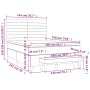 Box spring bed with black fabric mattress 140x190 cm by vidaXL, Beds and slatted bases - Ref: Foro24-3137231, Price: 512,53 €...