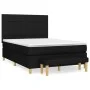 Box spring bed with black fabric mattress 140x190 cm by vidaXL, Beds and slatted bases - Ref: Foro24-3137151, Price: 502,23 €...