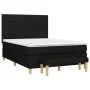 Box spring bed with black fabric mattress 140x190 cm by vidaXL, Beds and slatted bases - Ref: Foro24-3137151, Price: 502,23 €...