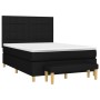 Cama box spring con colchón tela negro 140x190 cm de vidaXL, Camas y somieres - Ref: Foro24-3137151, Precio: 502,72 €, Descue...