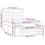 Box spring bed with black fabric mattress 140x190 cm by vidaXL, Beds and slatted bases - Ref: Foro24-3137151, Price: 502,23 €...