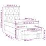 Cama box spring con colchón tela negro 80x200 cm de vidaXL, Camas y somieres - Ref: Foro24-3137351, Precio: 350,83 €, Descuen...