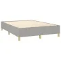 Box spring bed with light gray fabric mattress 140x190 cm by vidaXL, Beds and slatted bases - Ref: Foro24-3137229, Price: 561...