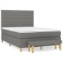 Cama box spring con colchón tela gris oscuro 140x200 cm de vidaXL, Camas y somieres - Ref: Foro24-3137238, Precio: 527,34 €, ...