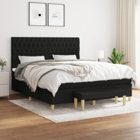 Boxspringbett mit schwarzer Stoffmatratze 180x200 cm von vidaXL, Betten und Lattenroste - Ref: Foro24-3137415, Preis: 678,57 ...