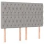 Box spring bed with light gray fabric mattress 140x190 cm by vidaXL, Beds and slatted bases - Ref: Foro24-3137389, Price: 559...