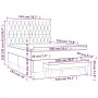 Box spring bed with light gray fabric mattress 140x190 cm by vidaXL, Beds and slatted bases - Ref: Foro24-3137389, Price: 559...