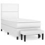Boxspringbett mit weißer Kunstledermatratze 100x200 cm von vidaXL, Betten und Lattenroste - Ref: Foro24-3137588, Preis: 372,6...
