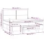 Box spring bed with dark gray fabric mattress 200x200 cm by vidaXL, Beds and slatted bases - Ref: Foro24-3137102, Price: 692,...