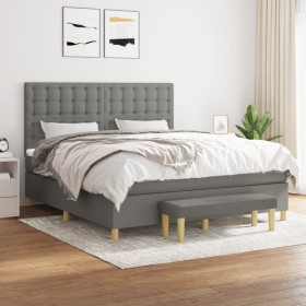 Box spring bed with dark gray fabric mattress 180x200 cm by vidaXL, Beds and slatted bases - Ref: Foro24-3137494, Price: 681,...