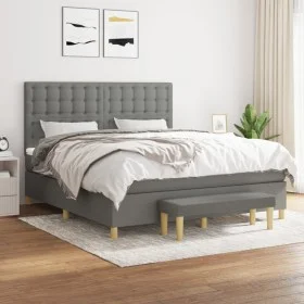 Box spring bed with dark gray fabric mattress 180x200 cm by vidaXL, Beds and slatted bases - Ref: Foro24-3137494, Price: 656,...