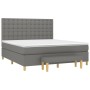 Cama box spring con colchón tela gris oscuro 180x200 cm de vidaXL, Camas y somieres - Ref: Foro24-3137494, Precio: 669,01 €, ...