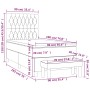 Cama box spring con colchón tela gris claro 90x190 cm de vidaXL, Camas y somieres - Ref: Foro24-3137357, Precio: 354,19 €, De...