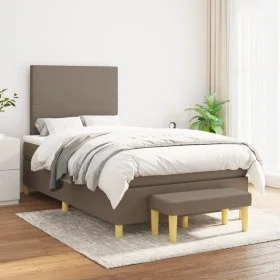 Box spring bed with taupe gray fabric mattress 120x200 cm by vidaXL, Beds and slatted bases - Ref: Foro24-3136985, Price: 440...