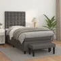 Cama box spring con colchón cuero sintético gris 90x190 cm de vidaXL, Camas y somieres - Ref: Foro24-3137639, Precio: 375,10 ...