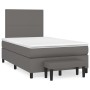 Boxspringbett mit grauer Kunstledermatratze 120x200 cm von vidaXL, Betten und Lattenroste - Ref: Foro24-3137537, Preis: 461,2...